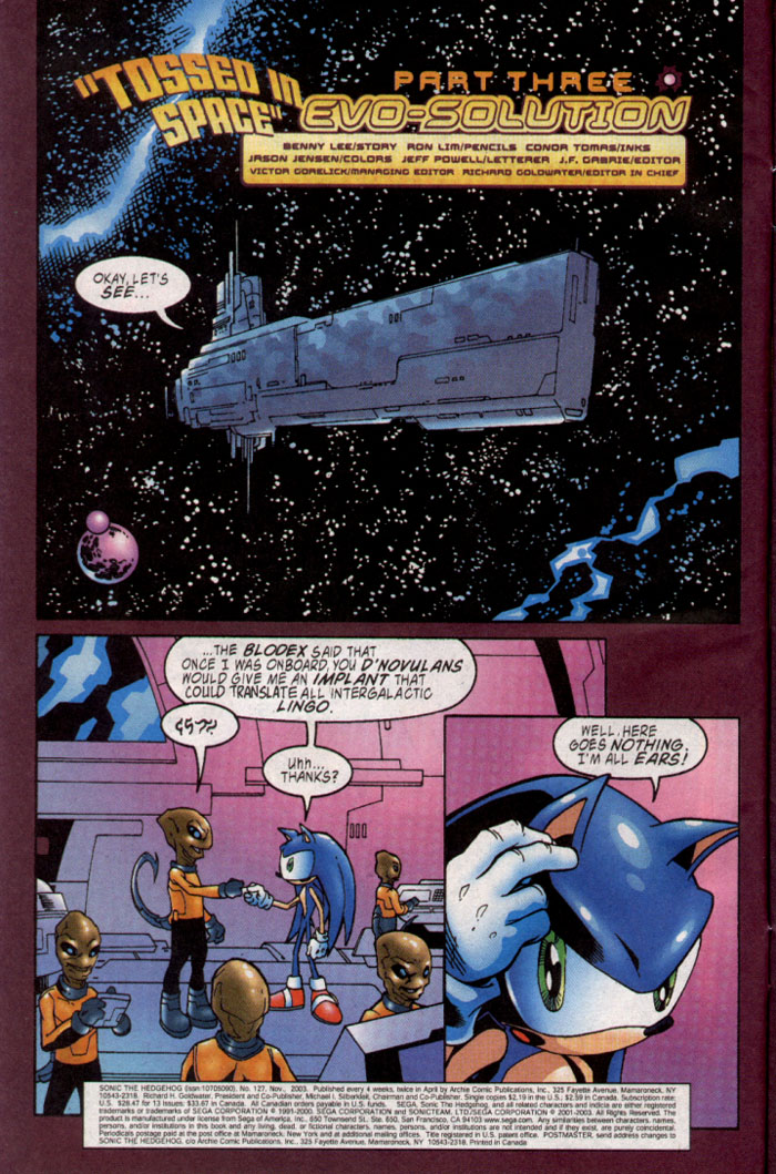 Sonic - Archie Adventure Series November 2003 Page 2